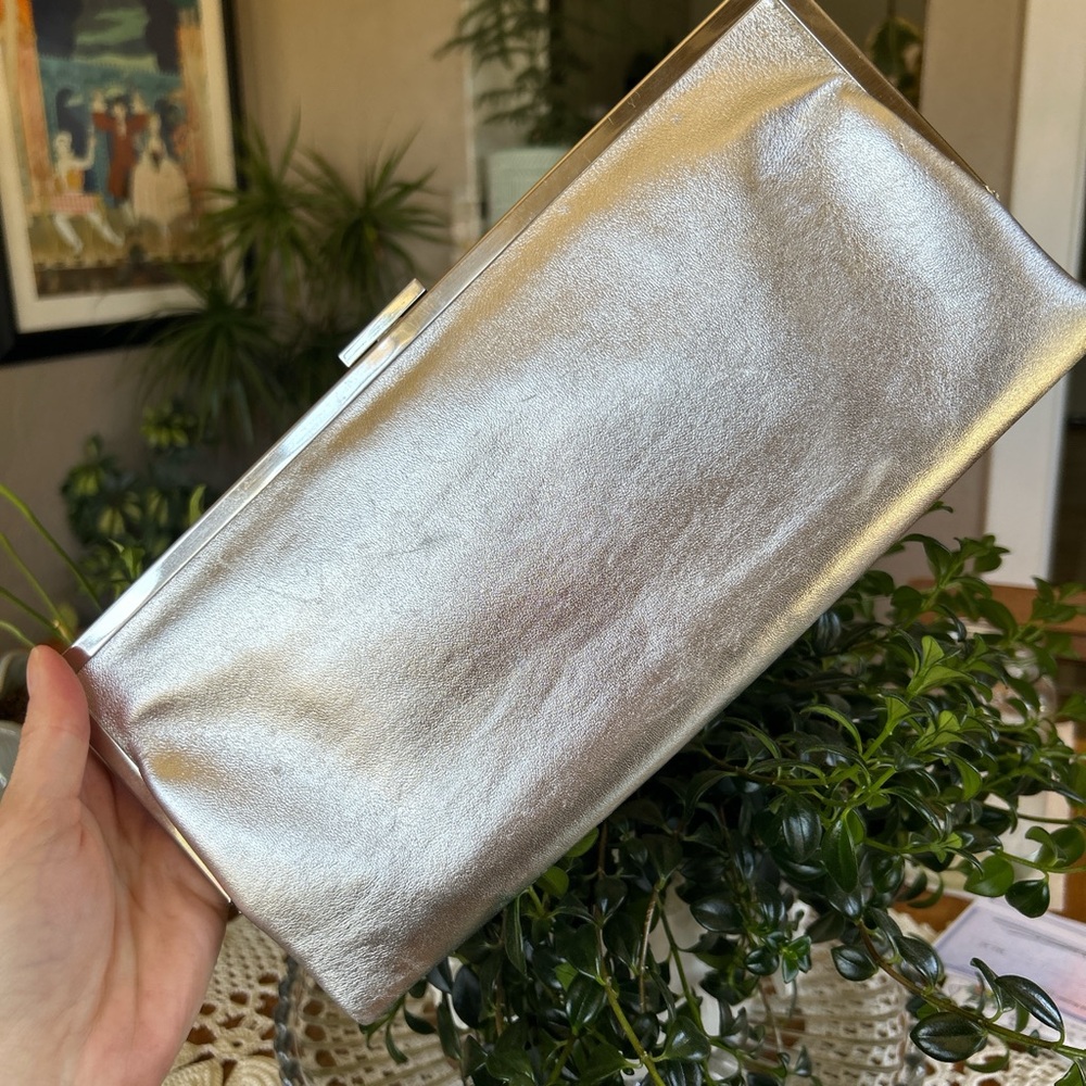 HOBO International Silver Leather Clutch - Picture 2 of 6